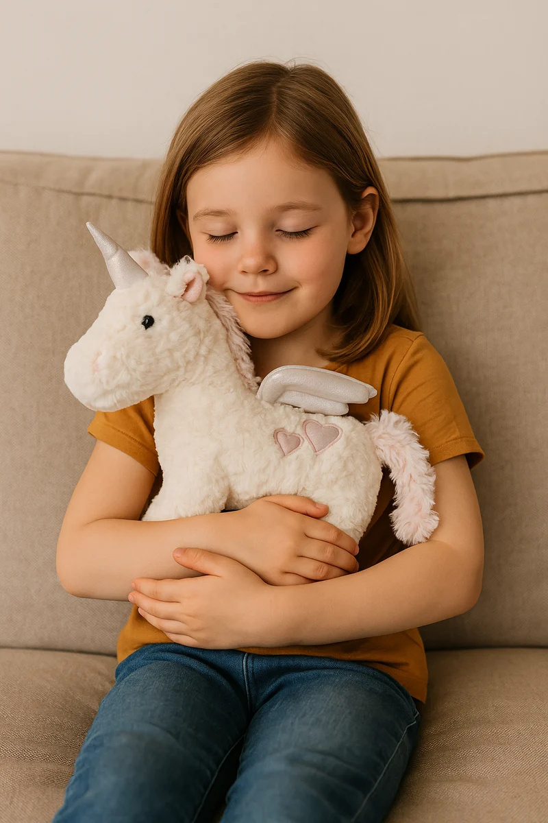 Sänger Körnerkissen – Einhorn „Cindy“, mit Kirschsteinfüllung, weich und handlich