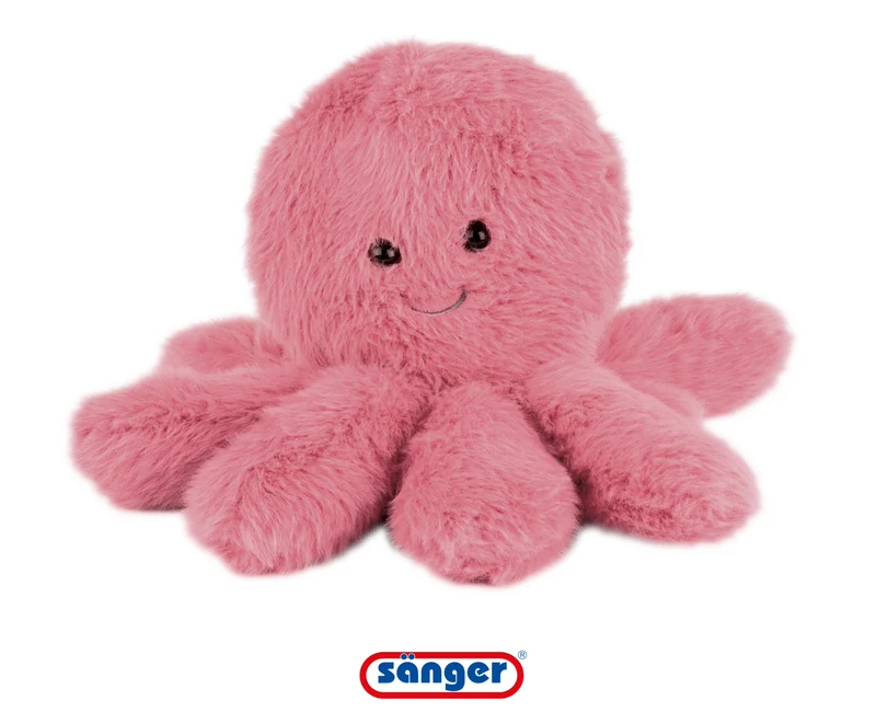 Sänger Körnerkissen – Oktopus „Octavia“, rosa mit Kirschkernfüllung, weich und handlich