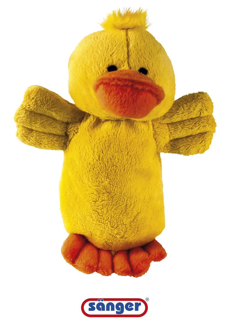 Sänger Körnerkissen – Ente „Daffi“, gelb mit Kirschsteinfüllung, weich und handlich