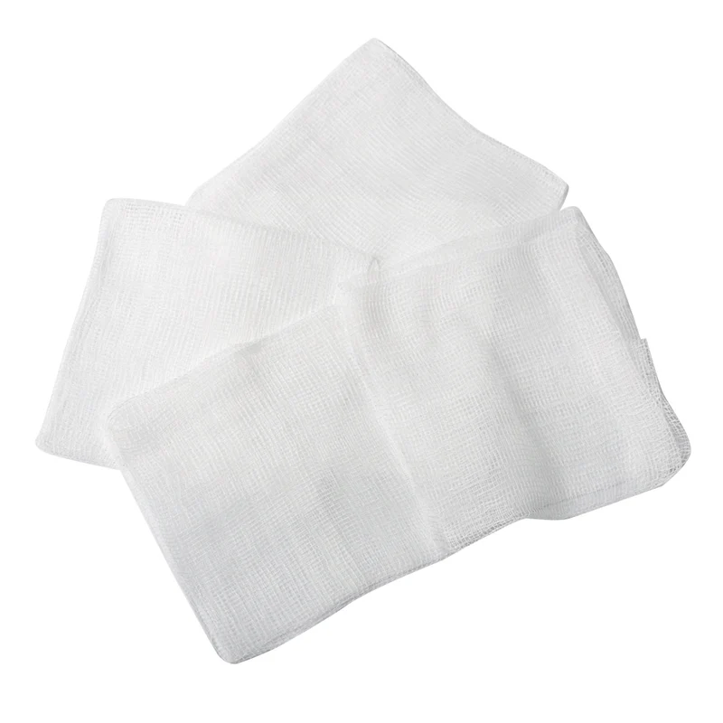 Medicalcorner24 Mullkompressen 4-lagig unsteril 10 x 10 cm, 100 Stück