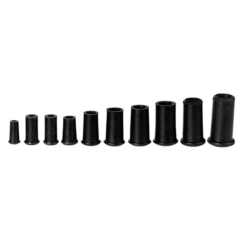 Behrend Stockkapsel, abriebarm, schwarz/grau, 8-24 mm