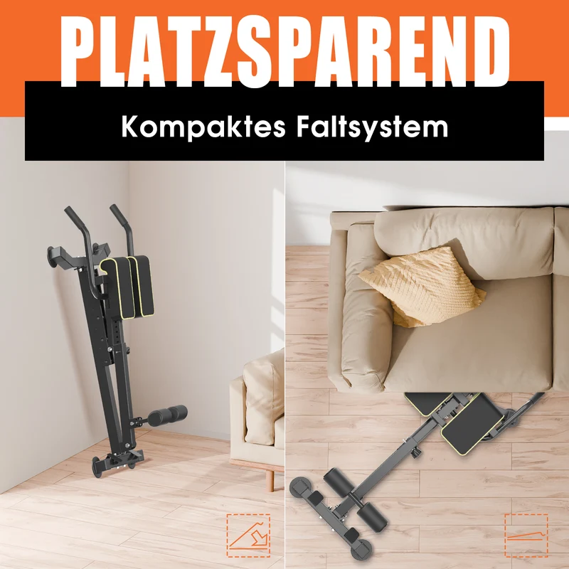 DH FitLife Rückenstrecker, 5-in-1 Hyperextension Rückentrainer bis 150 kg