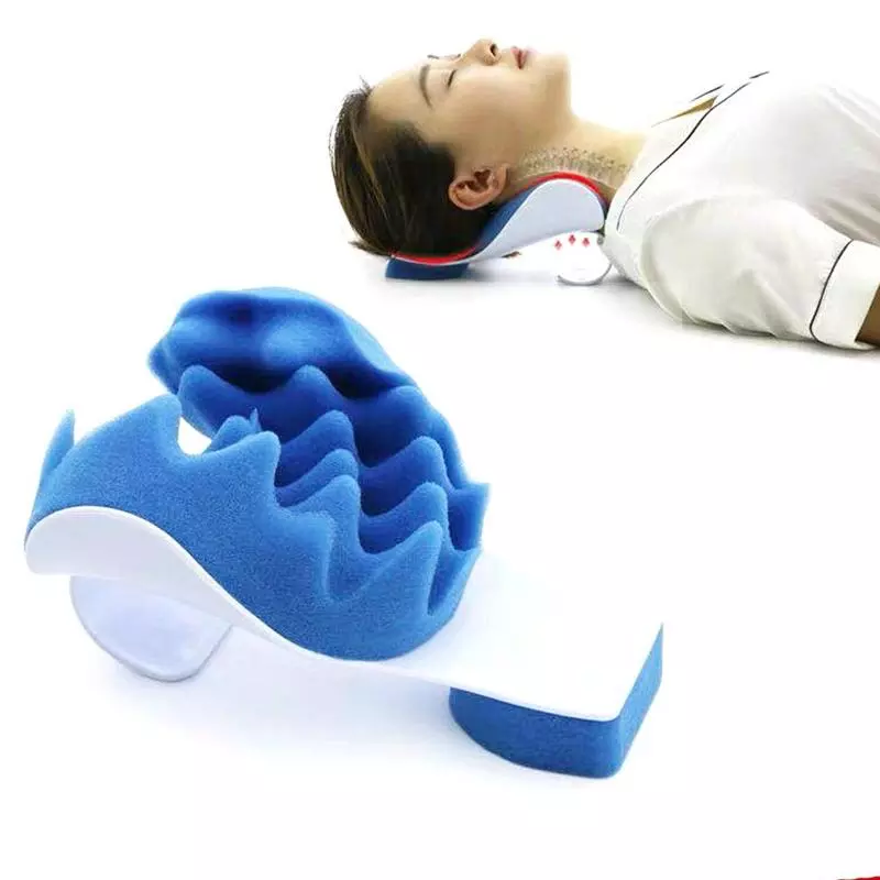 Massage pillow support cervical pillow pain device for cervical relax align relief spine neck traction