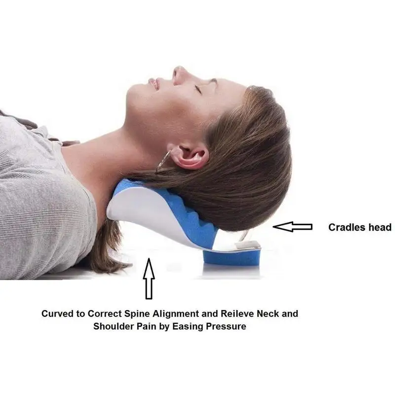 Massage pillow support cervical pillow pain device for cervical relax align relief spine neck traction