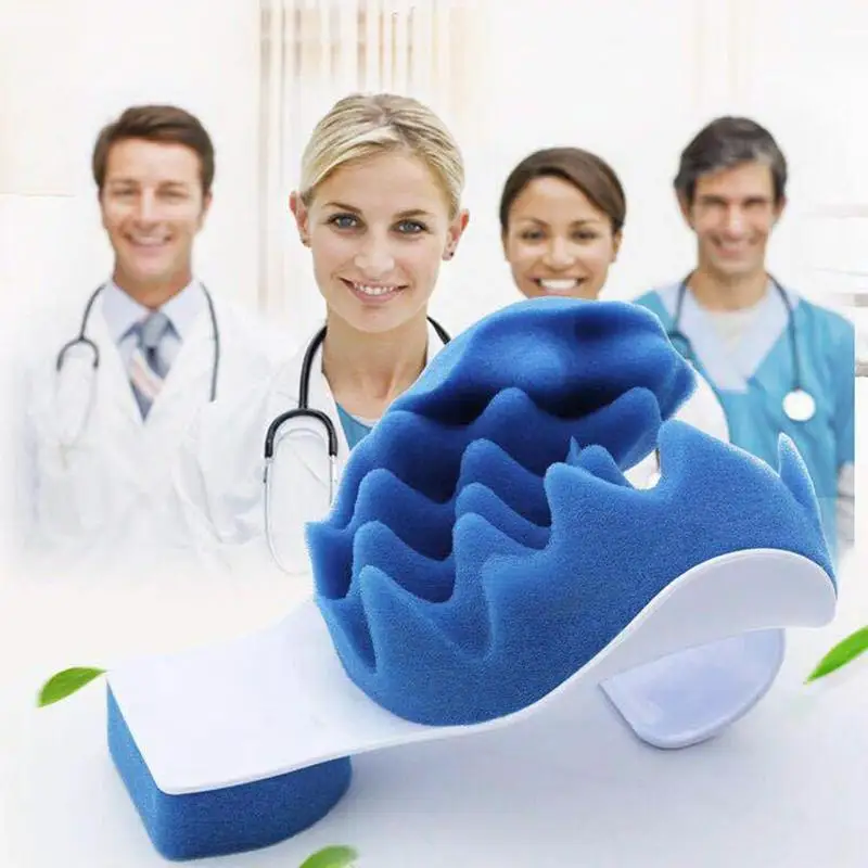 Massage pillow support cervical pillow pain device for cervical relax align relief spine neck traction