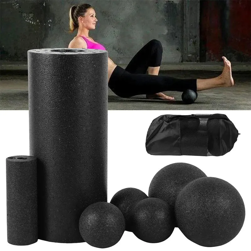 3/5pcs Yoga Roller & Fitness Ball Set