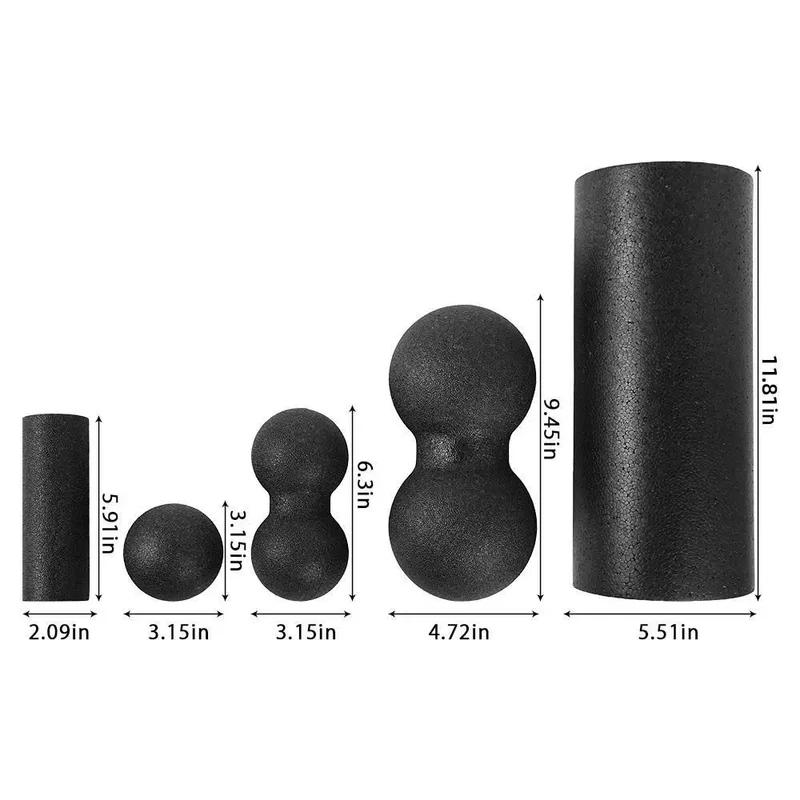 3/5pcs Yoga Roller & Fitness Ball Set
