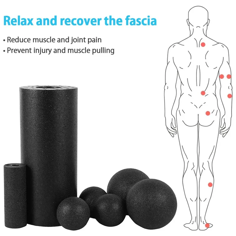 3/5pcs Yoga Roller & Fitness Ball Set