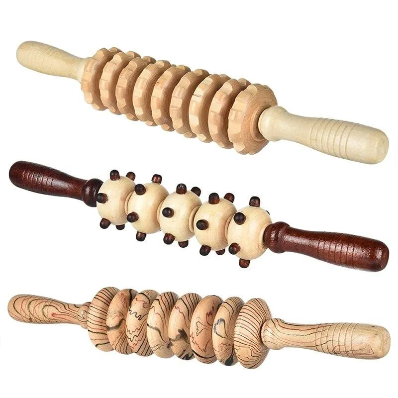 Wooden Back Massage Roller