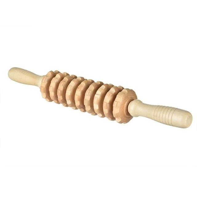 Wooden Back Massage Roller