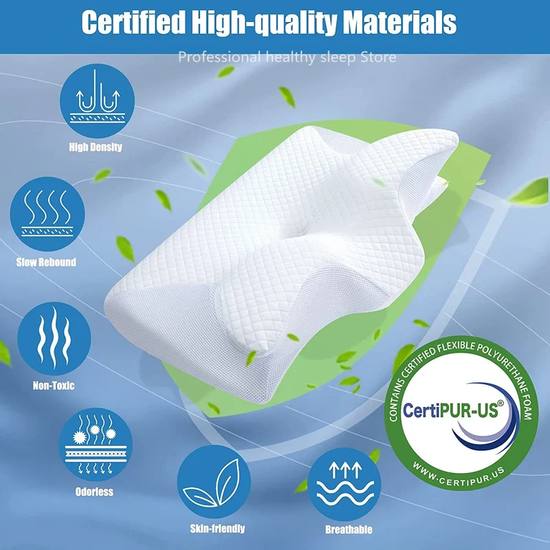 Memory Foam Orthopedic Neck Pillow