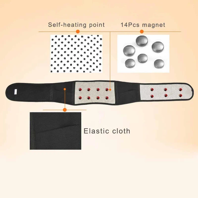 Tourmaline Self-heating Magnetic Back Support