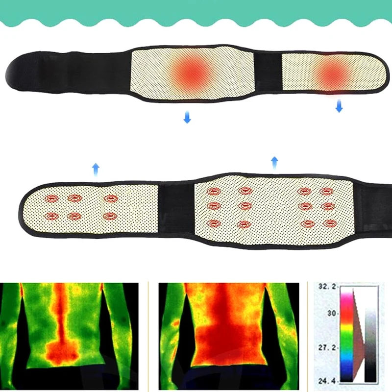 Tourmaline Self-heating Magnetic Back Support