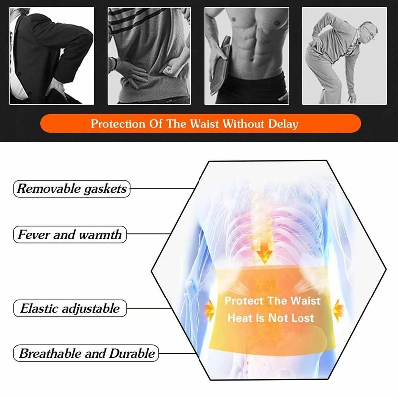 Tourmaline Self-heating Magnetic Back Support