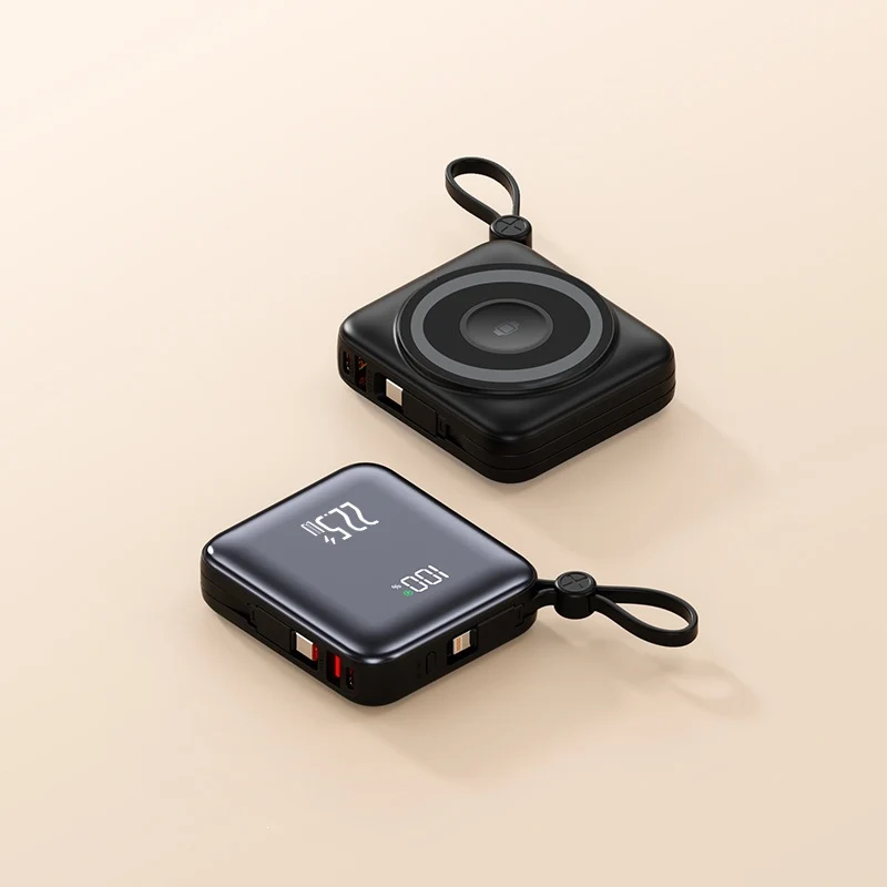 Tragbare kabellose Powerbank mit Smart Charging und LCD-Bildschirm Skanto