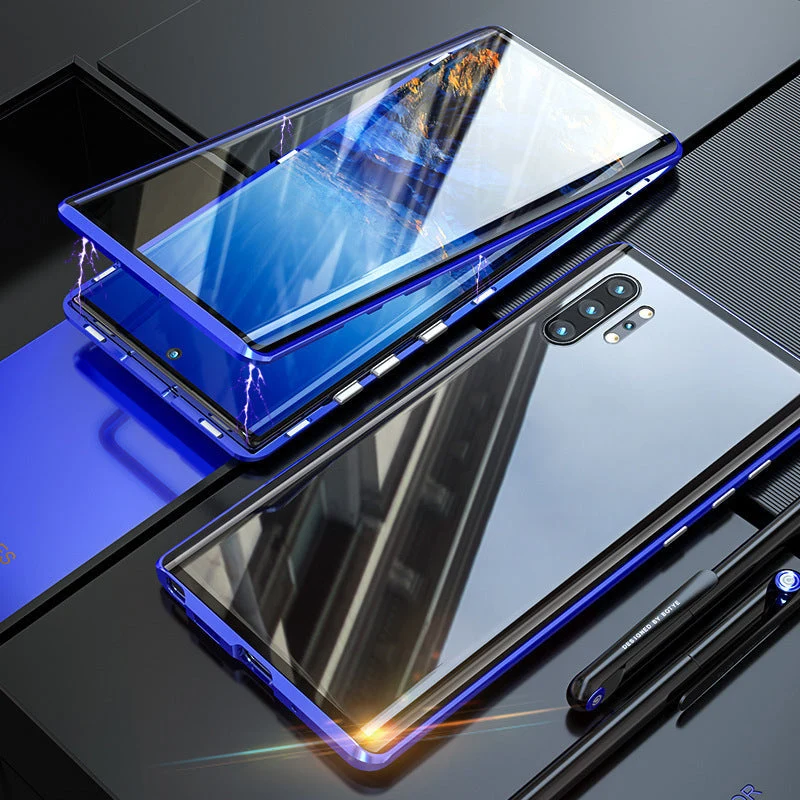 Magnetische Handyhülle mit doppelseitigem Panzerglas – für Samsung Galaxy S23/S22/S21/S20 & Note 20/10