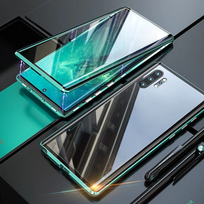 Magnetische Handyhülle mit doppelseitigem Panzerglas – für Samsung Galaxy S23/S22/S21/S20 & Note 20/10