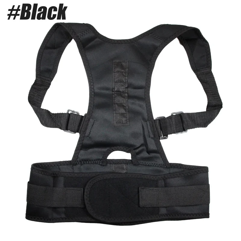 Magnetic Therapy Posture Support Back Brace -Adjustable Posture Corrector Brace Shoulder Back Support Belt- Relieves Neck, Back