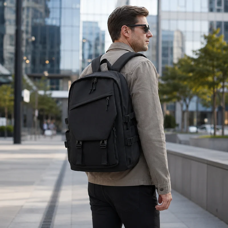 Camp Basel | Urbtrex Großvolumiger Rucksack in Unifarbe