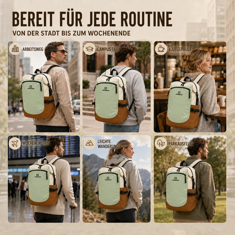 Camp Basel | Leichter Nylon-Tagesrucksack