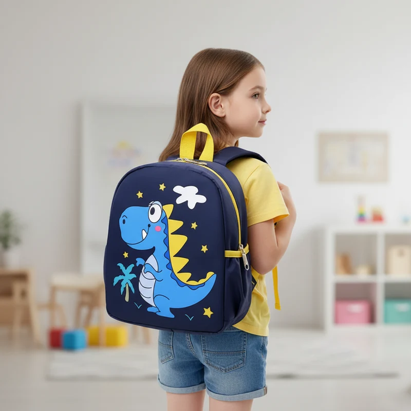 Camp Basel | DinoTrekker Cartoon-Druck Kinderrucksack