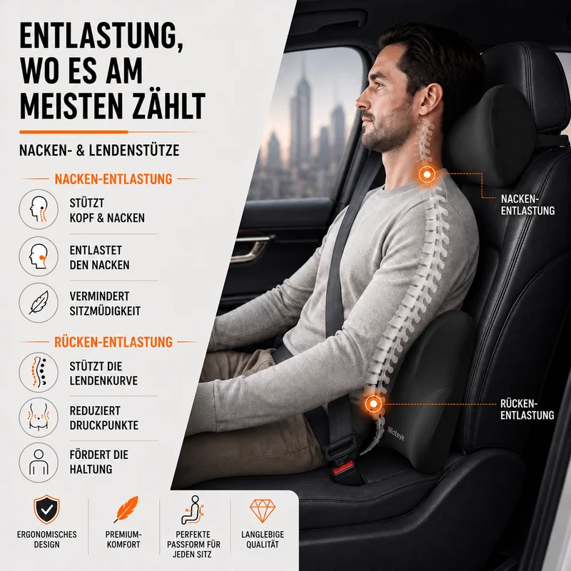 Camp Basel | ErgoLuma Ergonomisches Nackenstützenkissen fürs Auto