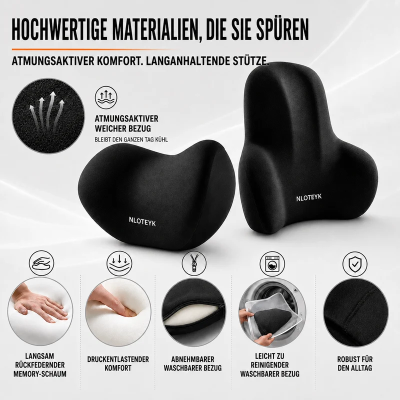Camp Basel | ErgoLuma Ergonomisches Nackenstützenkissen fürs Auto