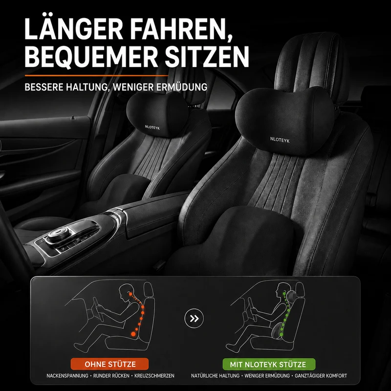 Camp Basel | ErgoLuma Ergonomisches Nackenstützenkissen fürs Auto