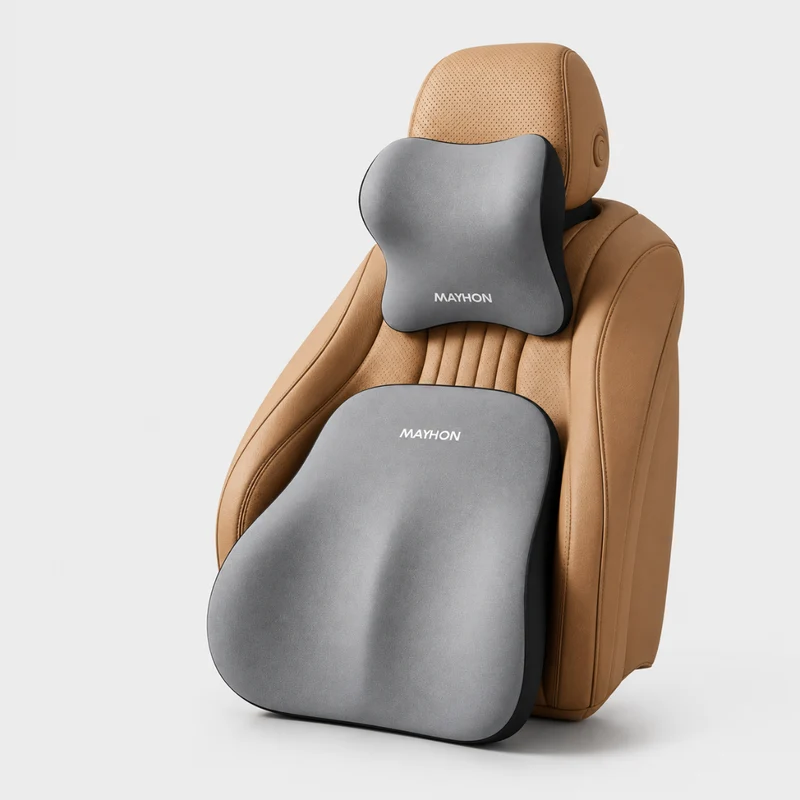 Camp Basel | Vesalyx Memory-Foam-Autokissen für Nacken und Lendenwirbelsäule