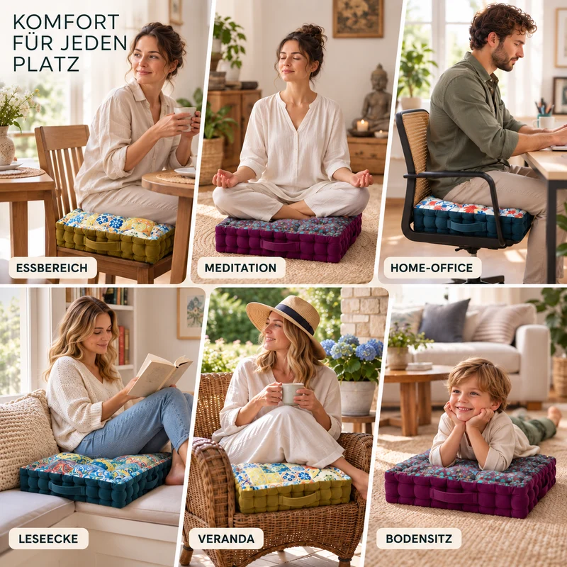 Camp Basel | Velviora Dickes quadratisches Sitzkissen