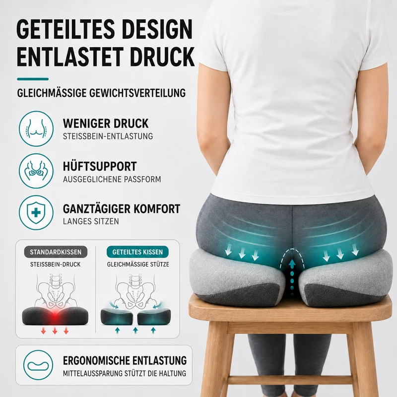 Camp Basel | CoccySoothe Ergonomisches Sitzkissen mit Steißbeinstütze