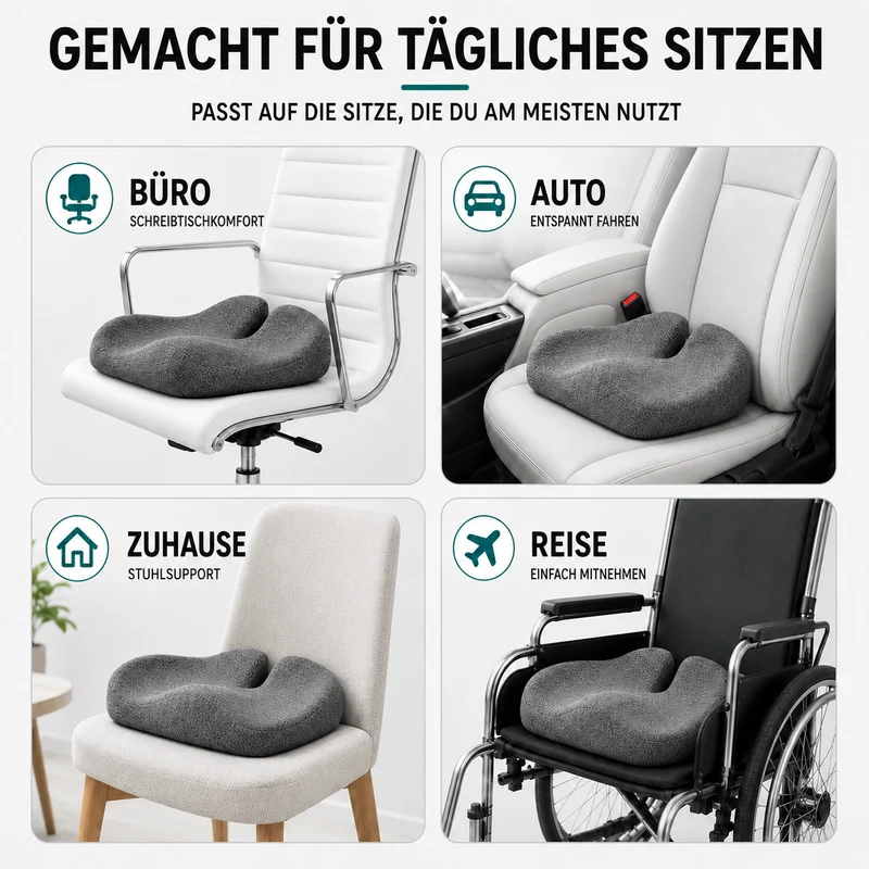 Camp Basel | CoccySoothe Ergonomisches Sitzkissen mit Steißbeinstütze