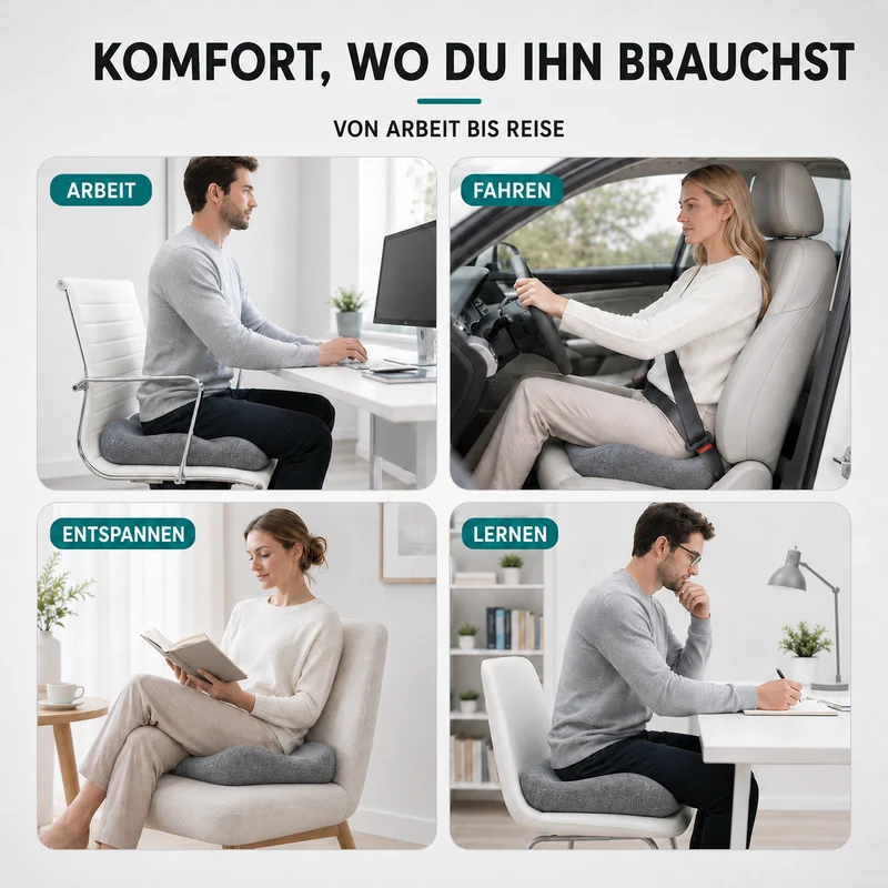 Camp Basel | CoccySoothe Ergonomisches Sitzkissen mit Steißbeinstütze