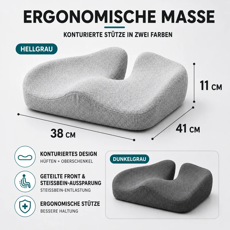 Camp Basel | CoccySoothe Ergonomisches Sitzkissen mit Steißbeinstütze