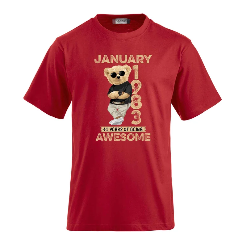 Classic T-Shirt, Personalisiert mit Geburtstag und Jahrgang – Ideal als Geschenk