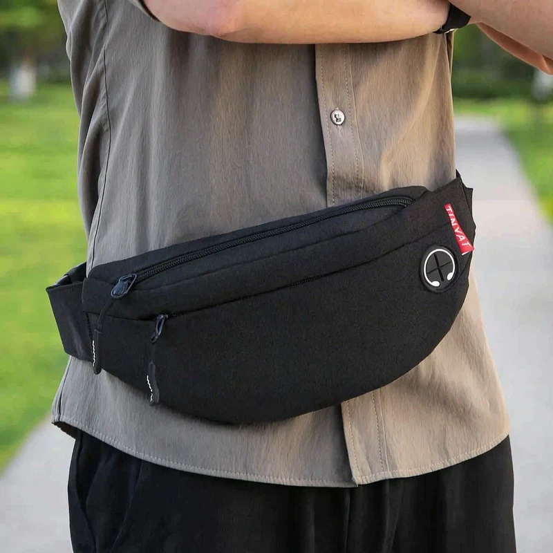 Camp Basel | Hipcarry Gebogene Reißverschluss-Bauchtasche mit verstellbarem Riemen