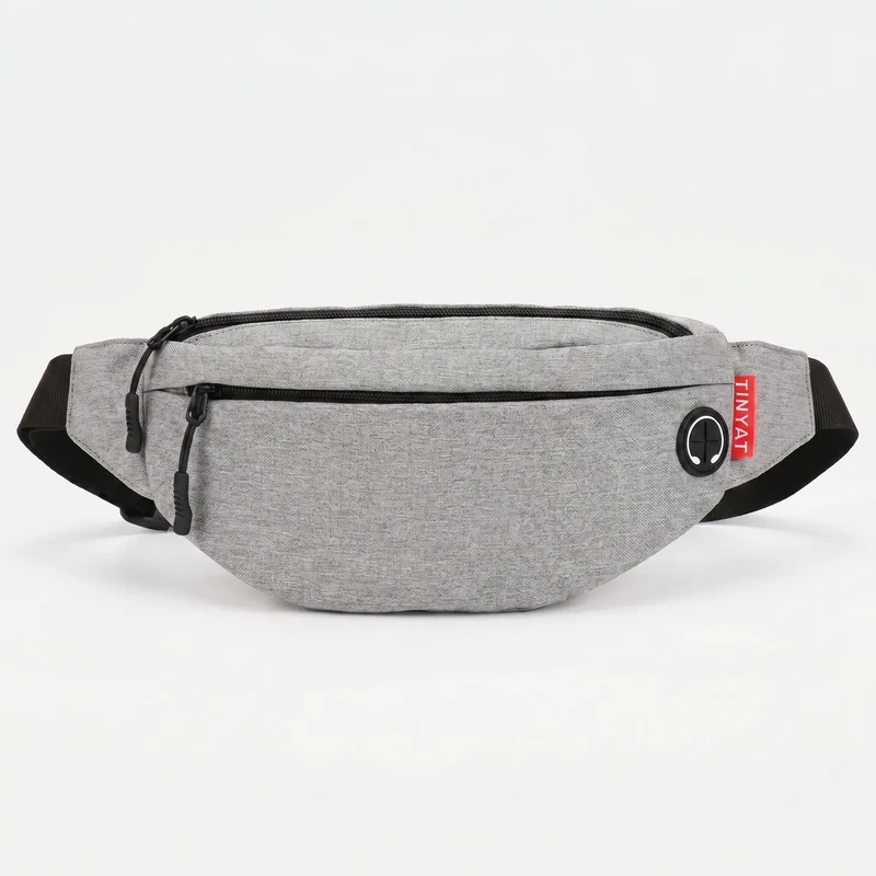 Camp Basel | Hipcarry Gebogene Reißverschluss-Bauchtasche mit verstellbarem Riemen