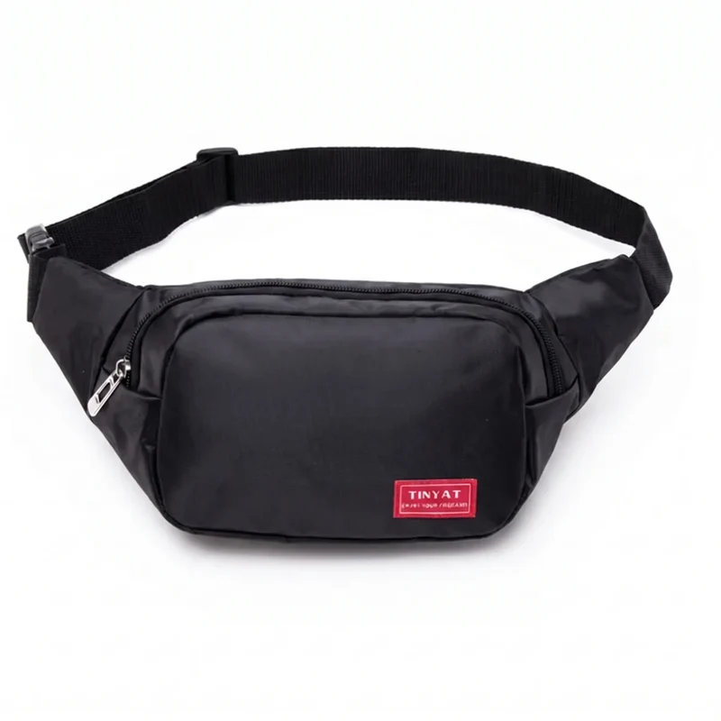 Camp Basel | Hipcarry Gebogene Reißverschluss-Bauchtasche mit verstellbarem Riemen