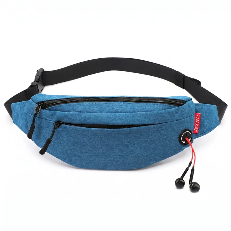 Camp Basel | Hipcarry Gebogene Reißverschluss-Bauchtasche mit verstellbarem Riemen