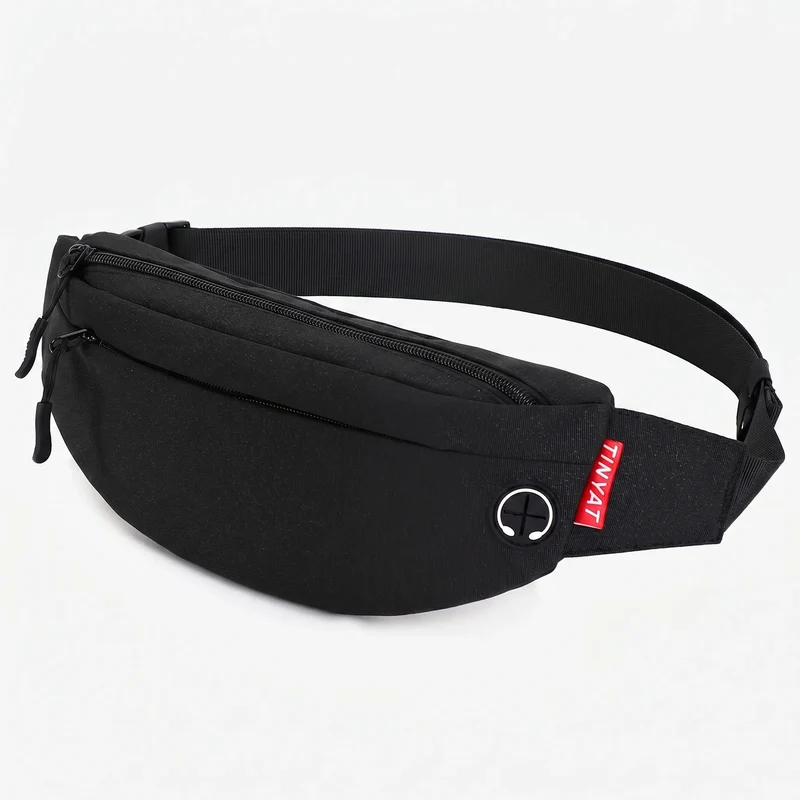 Camp Basel | Hipcarry Gebogene Reißverschluss-Bauchtasche mit verstellbarem Riemen