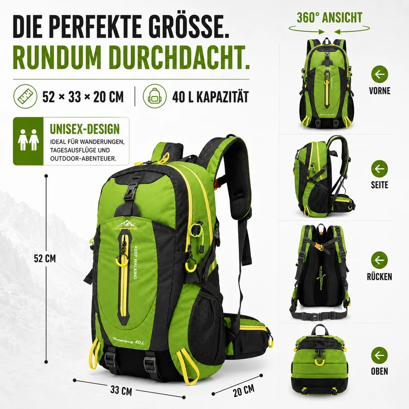 Camp Basel | 40-Liter Wasserfester Rucksack