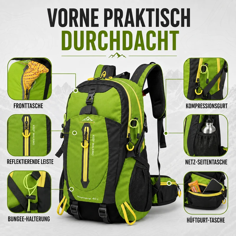 Camp Basel | 40-Liter Wasserfester Rucksack