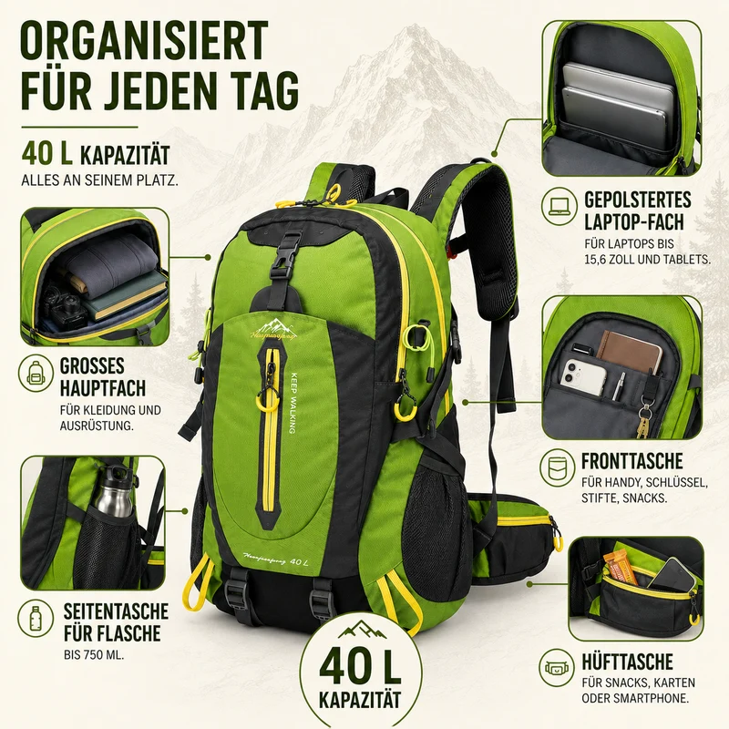 Camp Basel | 40-Liter Wasserfester Rucksack