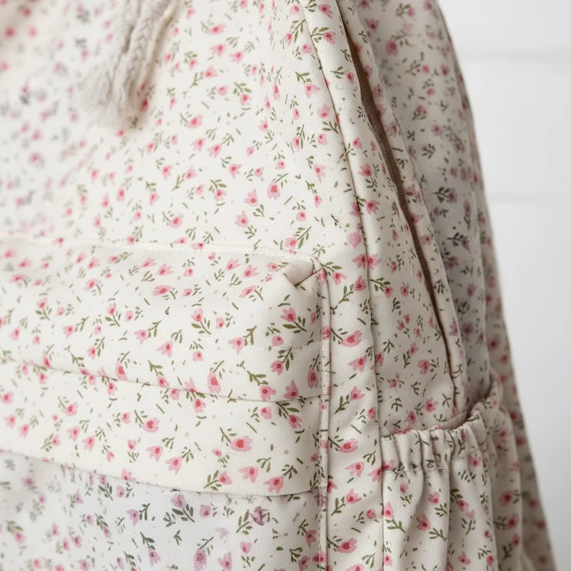 Camp Basel | FlorinaPack Nylon-Blumenmuster-Schulrucksack