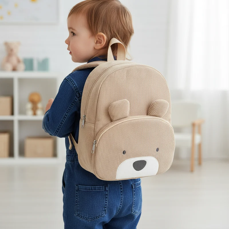 Camp Basel | CorduBear Kordsamt-Plüsch-Kinderrucksack