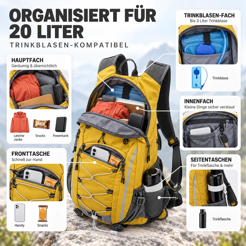 Camp Basel | 20-Liter Wasserdichter Rucksack