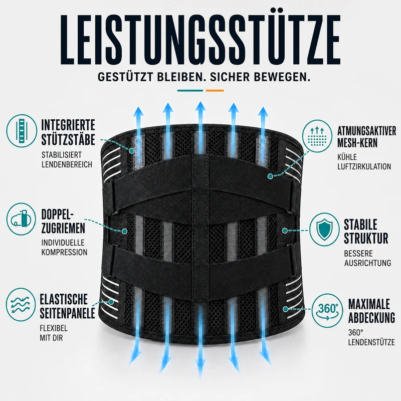 Camp Basel | Spineforte Verstellbarer Rückenstützgurt