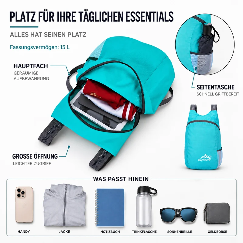 Camp Basel | Roamio Faltbarer leichter Tagesrucksack