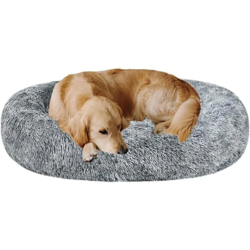 Rundes orthopädisches Plüsch-Hundebett