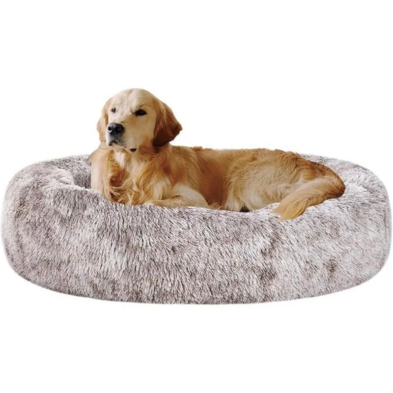 Rundes orthopädisches Plüsch-Hundebett